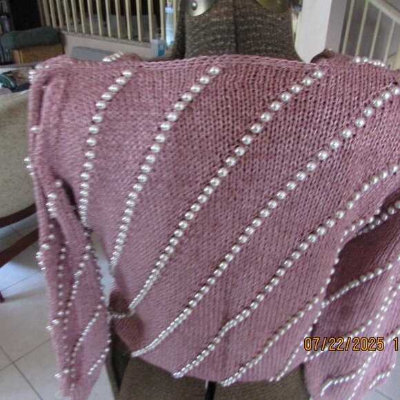 Vintage Pearl Embelished Neiman Marcus Sweater - Picture 2 of 6